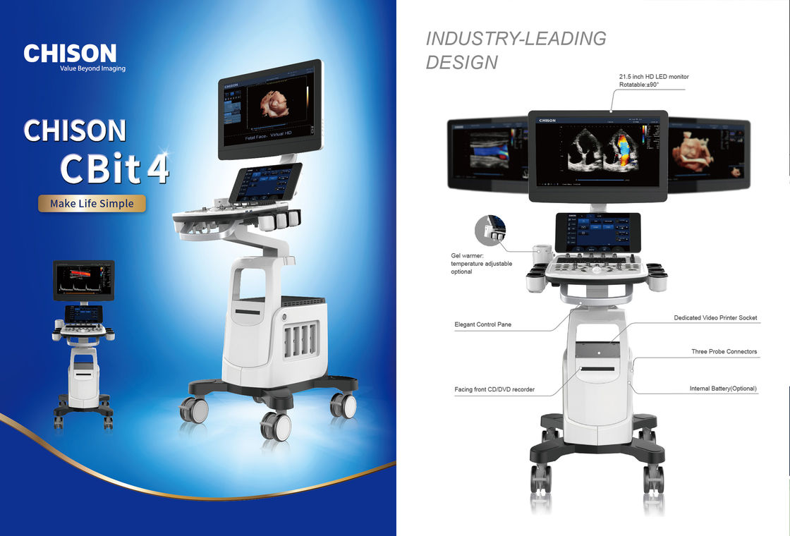 เครื่องอัลตร้าซาวด์ Chison Doppler สี 4 มิติ CBit 4 สำหรับใช้ในโรงพยาบาล