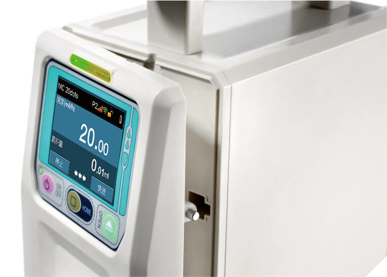 อุปกรณ์การแพทย์สัตวแพทย์ขนาดกะทัดรัดสัญญาณเตือนสองช่องทาง Vet Infusion Pump พร้อมโหมด Infusion 5 โหมด